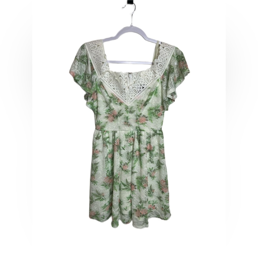 Disney Dresses Disney Princess Cold Shoulder Dress Juniors Small Floral Lace